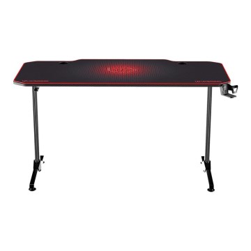Gaming asztal 140 x 66 cm fekete/piros