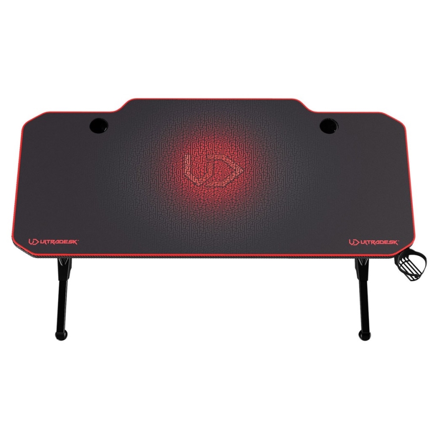 Gaming asztal 140 x 66 cm fekete/piros