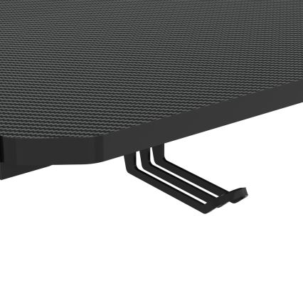 Gaming asztal SNAKE LED RGB háttérvilágítással 156x60 cm fekete