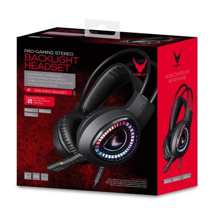 Gaming LED RGB fejhallgató VARR mikrofonnal