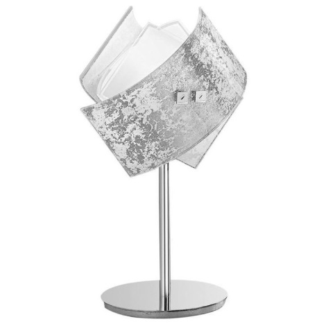 Gea Luce CAMILLA L P arg - Asztali lámpa CAMILLA 1xE14/42W/230V ezüst