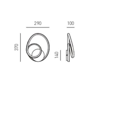 Gea Luce DIVA A ORO SPAZZOLATO - LED Dimmelhető fali lámpa DIVA LED/20W/230V arany