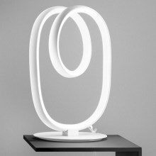 Gea Luce DIVA L BIANCO SATINATO - LED Dimmelhető asztali lámpa DIVA LED/17W/230V fehér