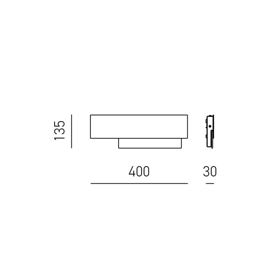 Gea Luce DOHA A P A - LED Fali lámpa DOHA LED/15W/230V 40 cm fényezett króm