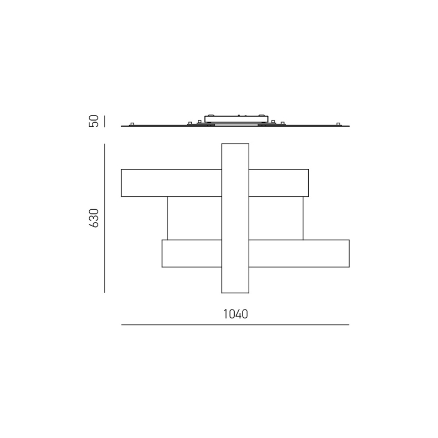 Gea Luce DOHA P G A - LED Mennyezeti lámpa DOHA LED/50W/230V 104 cm matt króm