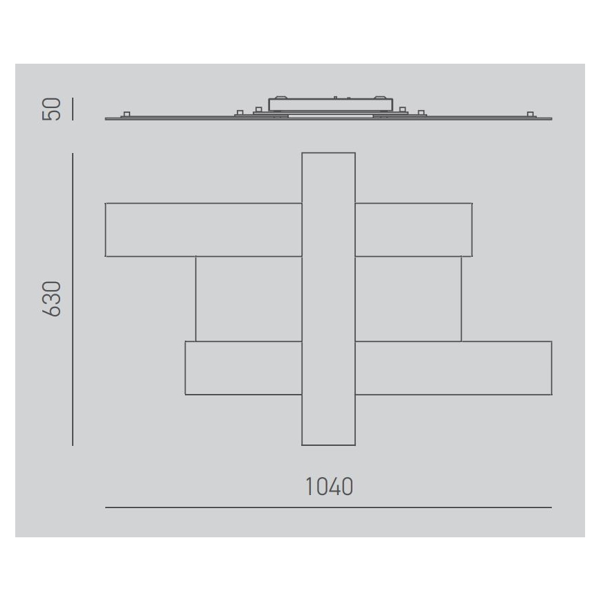 Gea Luce DOHA P G N - LED Mennyezeti lámpa DOHA LED/50W/230V 104 cm fekete