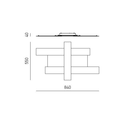 Gea Luce DOHA P M B - LED Mennyezeti lámpa DOHA LED/40W/230V 84 cm fehér