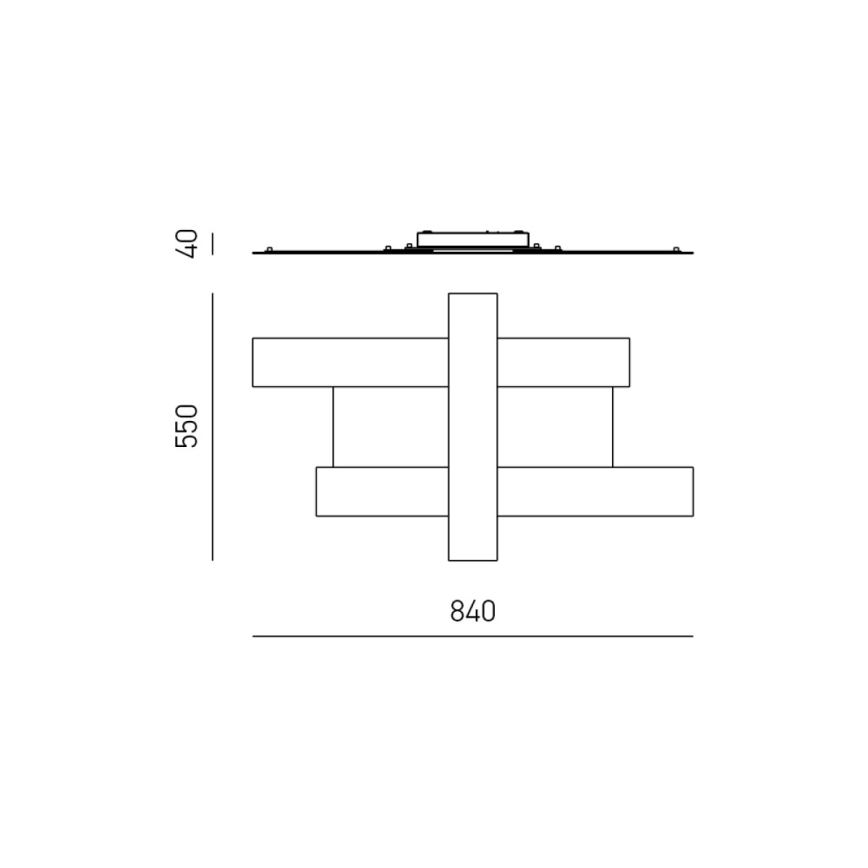 Gea Luce DOHA P M B - LED Mennyezeti lámpa DOHA LED/40W/230V 84 cm fehér