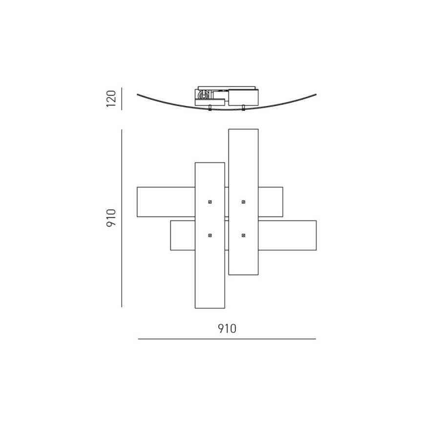 Gea Luce LARA P G arg - Mennyezeti lámpa LARA 4xE27/52W/230V 91 cm ezüst