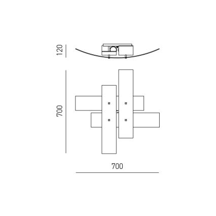 Gea Luce LARA P M arg - Mennyezeti lámpa LARA 2xE27/70W/230V 70 cm ezüst