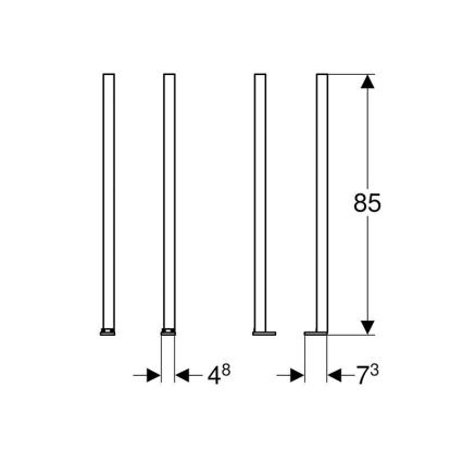 Geberit 111.848.00.1 - Duofix lábtoldó készlet, 2 db