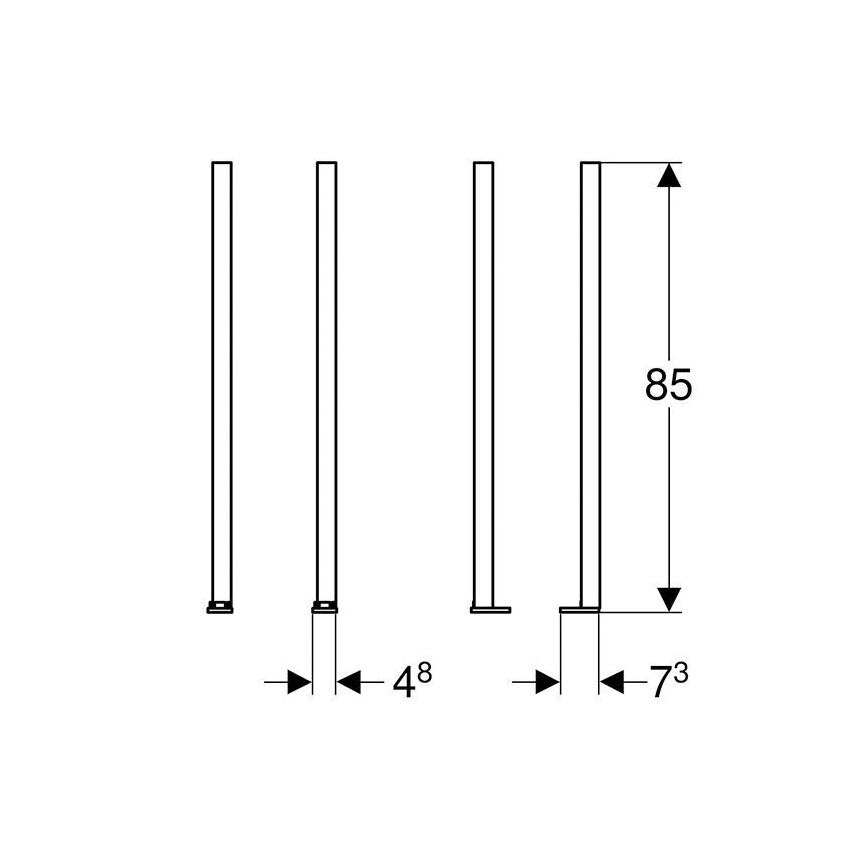Geberit 111.848.00.1 - Duofix lábtoldó készlet, 2 db