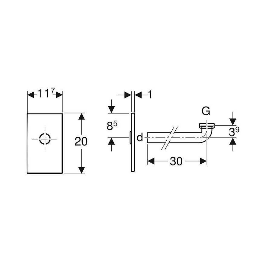 Geberit 115.416.11.1 - Mosdóhoz való szerelőkészlet, alpesi fehér