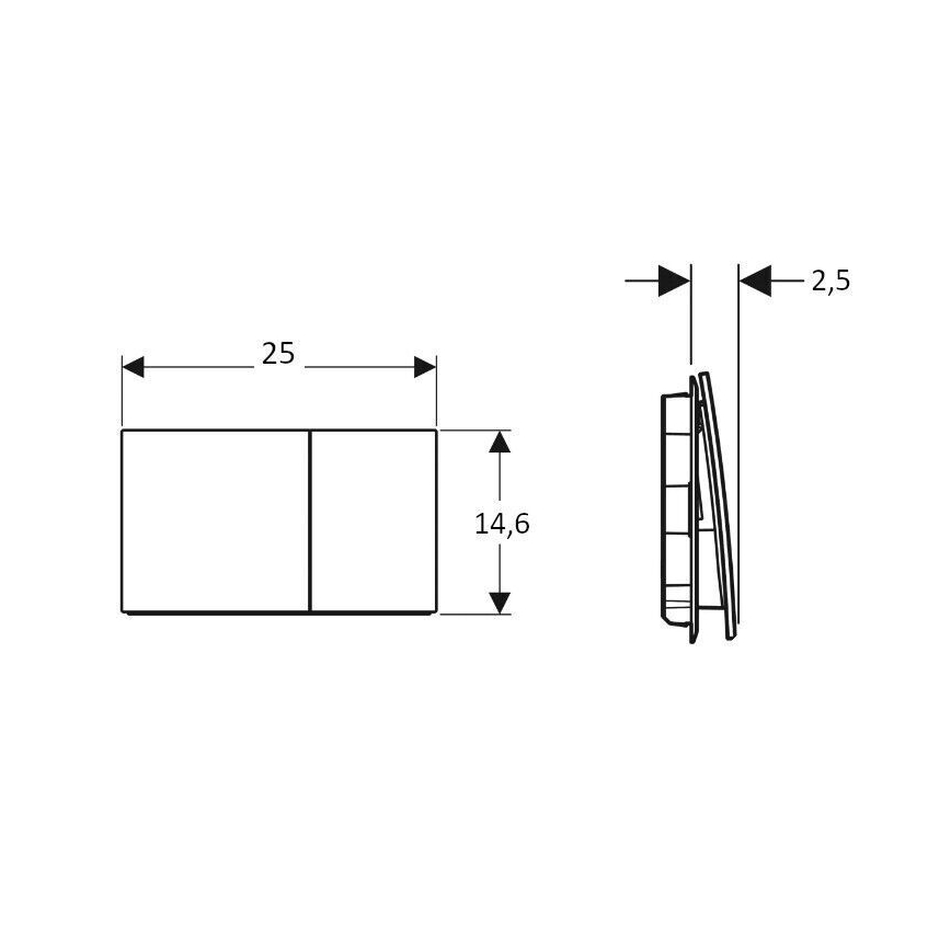Geberit 115.622.JL.1 - Öblítőgomb Sigma70 25x14,6 cm homokszürke