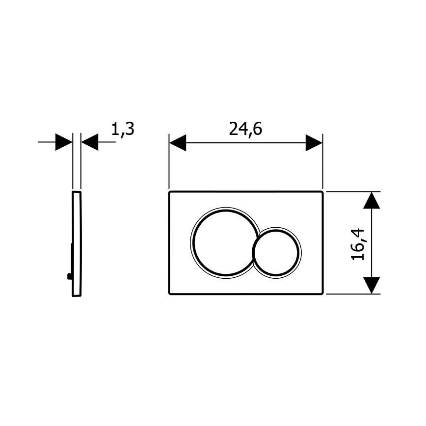 Geberit 115.770.21.5 - Sigma01 Round nyomólap 24,6 x 16,4 cm, fényes króm