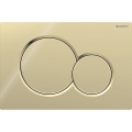 Geberit 115.770.DT.5 - Sigma01 Round öblítő nyomólap 24,6x16,4 cm sárgaréz