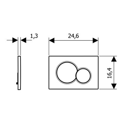 Geberit 115.770.DT.5 - Sigma01 Round öblítő nyomólap 24,6x16,4 cm sárgaréz