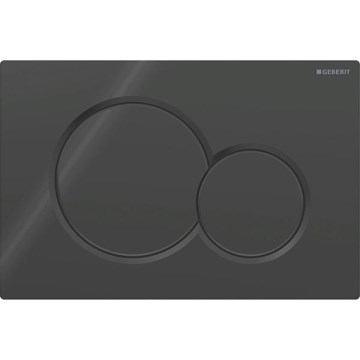 Geberit 115.770.DW.5 - Sigma01 Round nyomólap, 24,6 x 16,4 cm, fekete