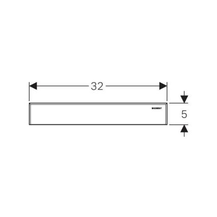 Geberit 154.336.FW.1 - Falba építhető lefolyó beépítő készlet 32x5cm rozsdamentes acél