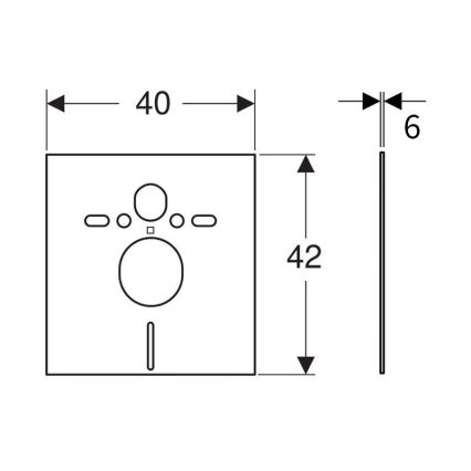Geberit 156.050.00.1 - Szigetelő alátét függesztett WC-hez és bidéhez 40x42 cm fehér
