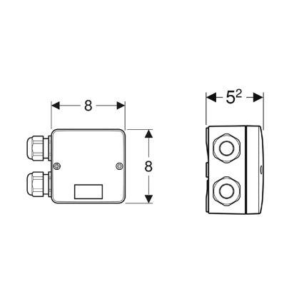 Geberit 244.120.00.1 - Kombinált csatlakozó doboz