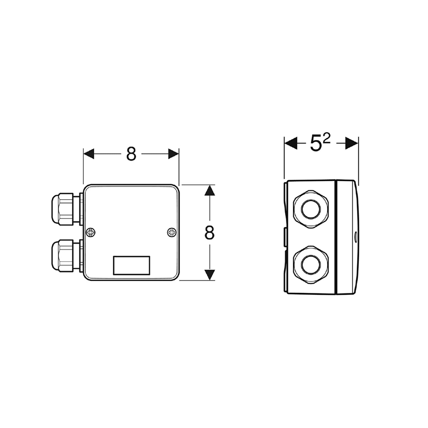 Geberit 244.120.00.1 - Kombinált csatlakozó doboz