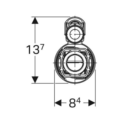 Geberit 282.350.21.2 - Kettős öblítésű öblítőszelep Típus 290