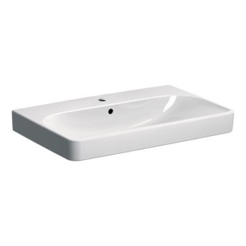 Geberit 500.249.01.1 - Falra szerelhető Smyle Square mosdó 75x48 cm, kerámia, fehér