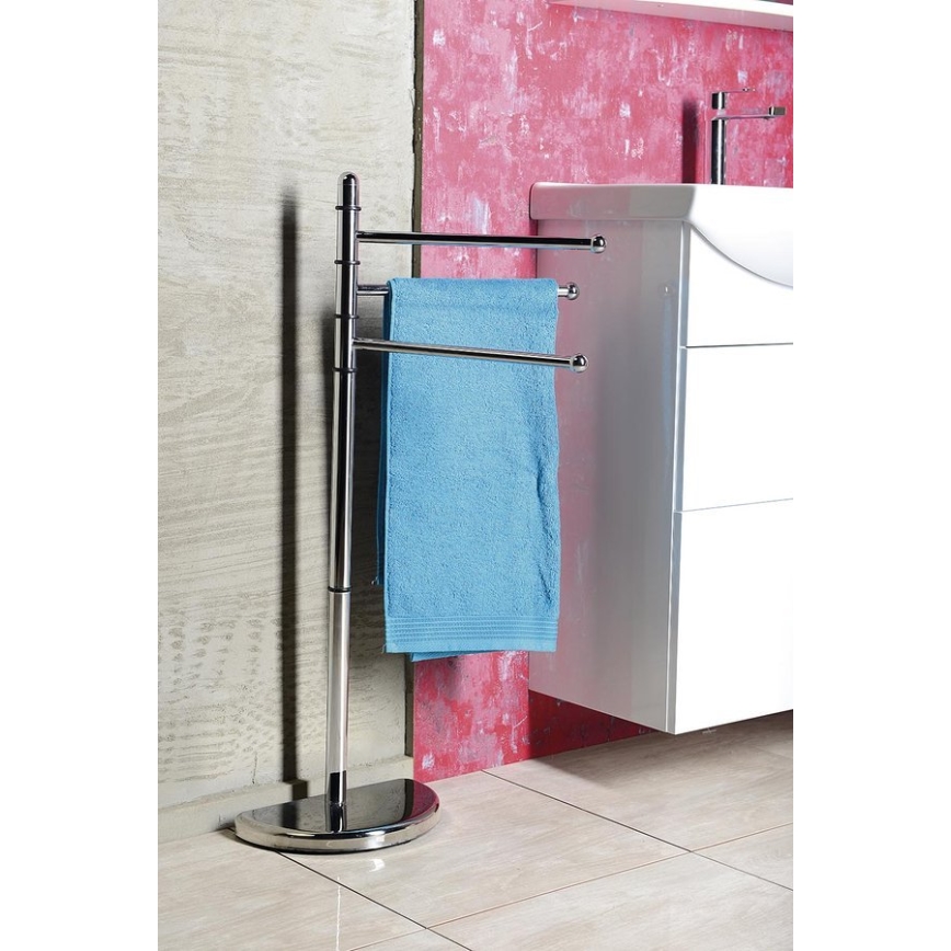 Gedy - Állvány törölközőtartóval HIBISCUS 90,5 cm fényezett króm