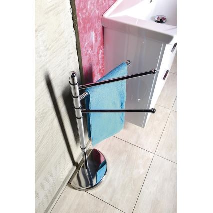 Gedy - Állvány törölközőtartóval HIBISCUS 90,5 cm fényezett króm