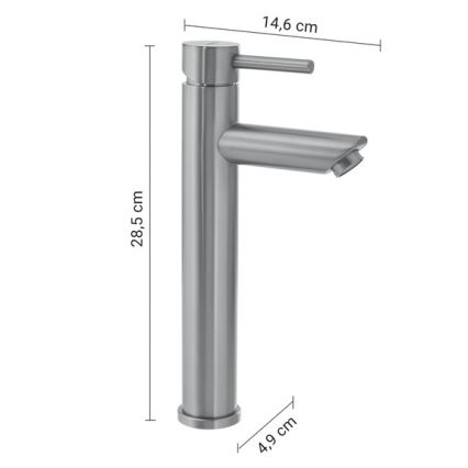 Gedy - ALTO mosdócsaptelep, 28,5 cm, matt króm