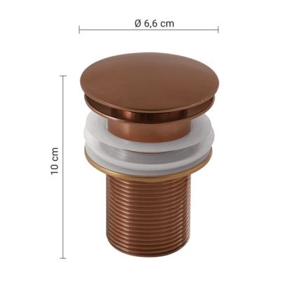 Gedy - CLICK-CLACK mosdókagyló leeresztő, átmérő 6,6 cm, bronz