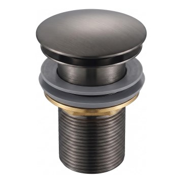 Gedy - CLICK-CLACK mosdóleeresztő, átmérő 6,6 cm, metál szürke