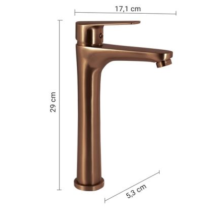 Gedy - COMO 29 cm bronzszínű mosdócsaptelep