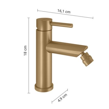 Gedy - COMO bidé csaptelep, 18 cm, arany