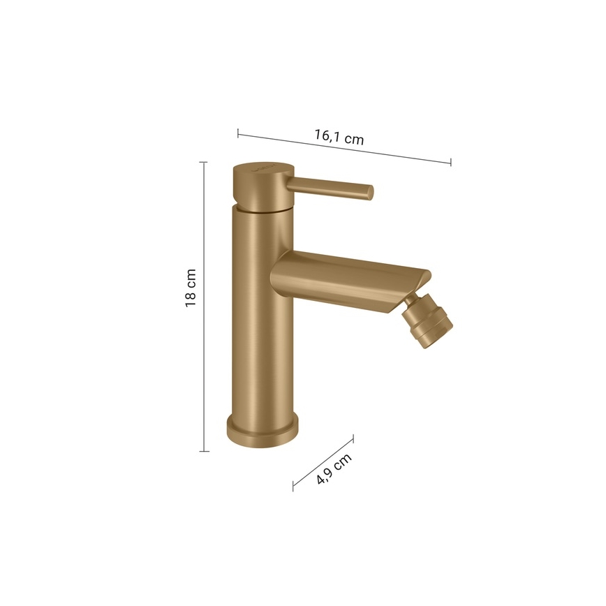 Gedy - COMO bidé csaptelep, 18 cm, arany