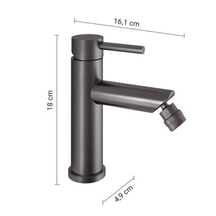 Gedy - COMO bidécsaptelep, 18 cm, metál szürke