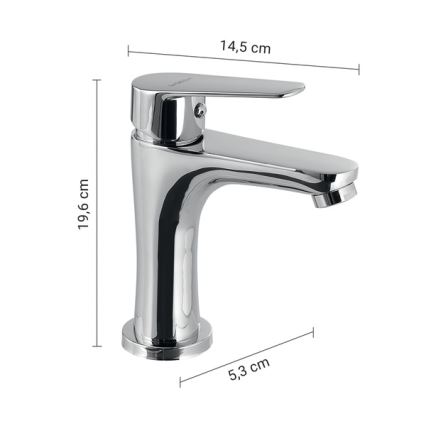 Gedy - COMO mosdócsaptelep, 19,6 cm, fényes króm