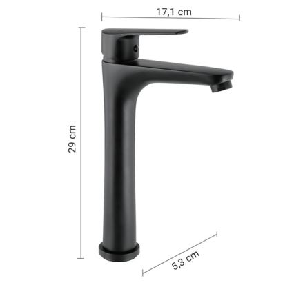 Gedy - COMO mosdócsaptelep 29 cm matt fekete