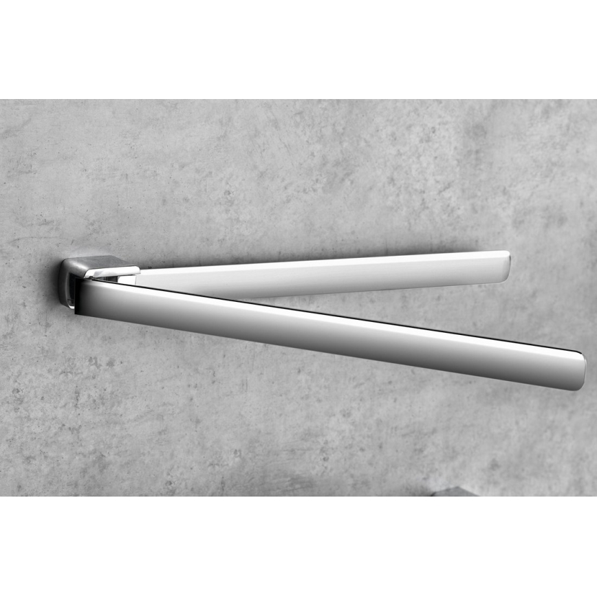 Gedy - Fali forgó törülköző tartó PIRENEI 36 cm fényezett króm