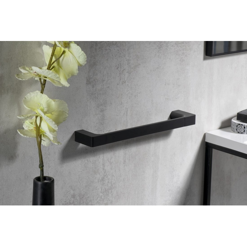 Gedy - Fali törölközőtartó PIRENEI 6,6x35 cm matt fekete