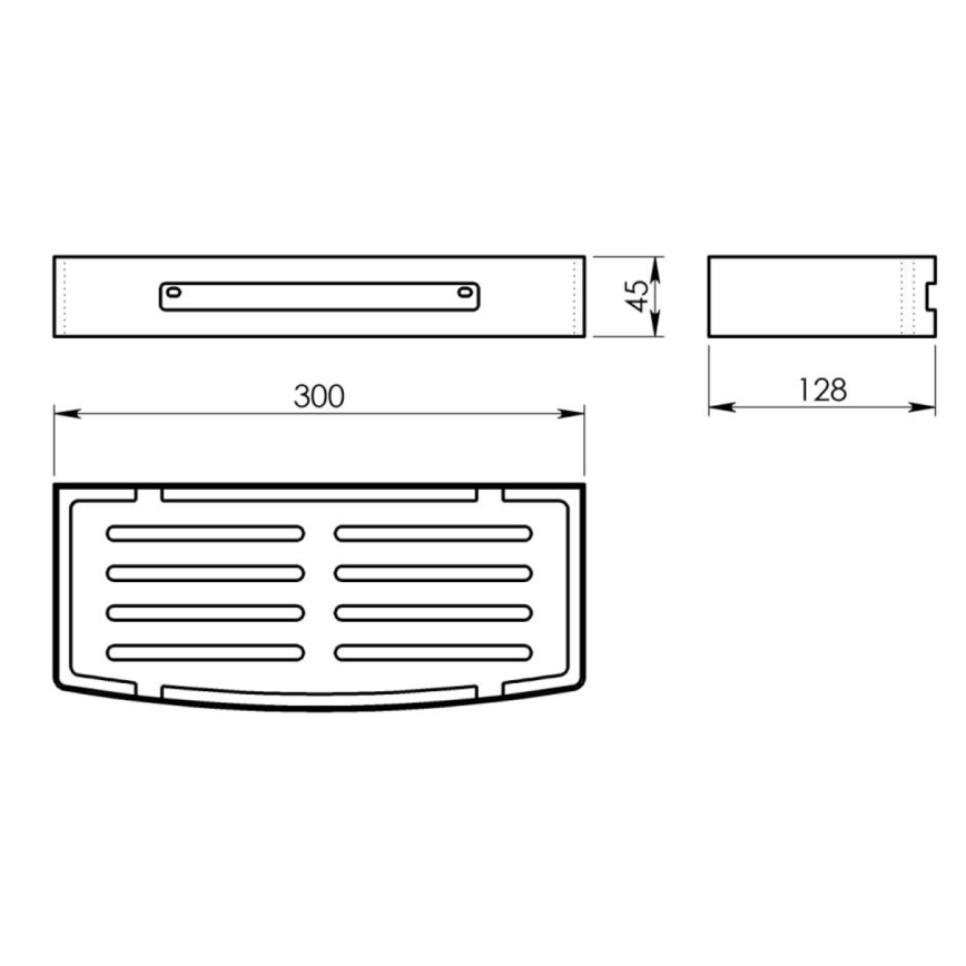 Gedy - Fali zuhanypolc SMART 30x12,8 cm matt arany