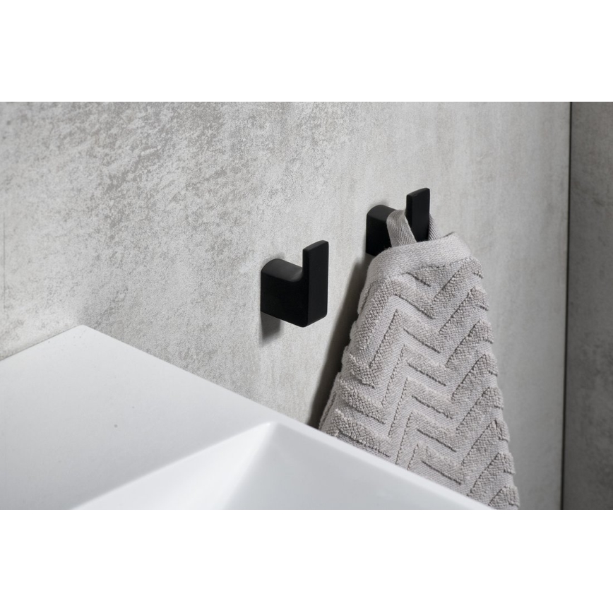 Gedy - KÉSZLET 2x Fali kampó PIRENEI matt fekete