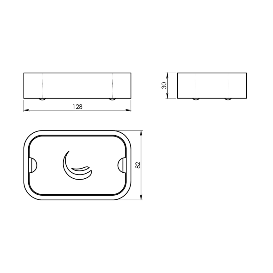 Gedy - NINFEA szappantartó fehér/bambusz