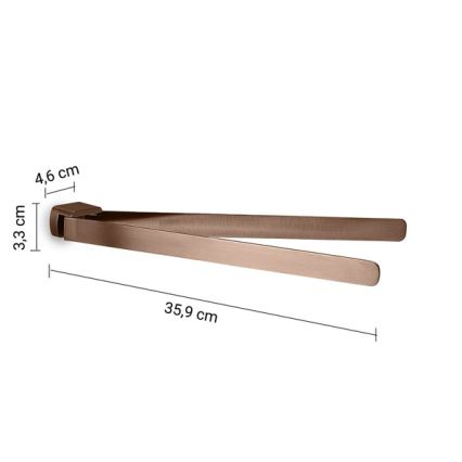 Gedy - PIRENEI 36 cm forgatható fali törölközőtartó, bronz