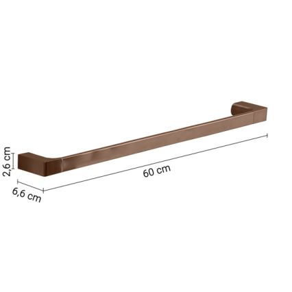Gedy - PIRENEI 60 cm fali törölközőtartó, bronz