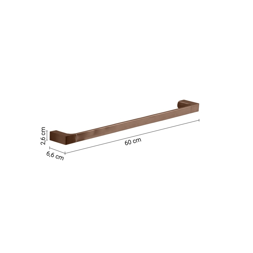 Gedy - PIRENEI 60 cm fali törölközőtartó, bronz