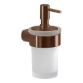 Gedy - PIRENEI fali szappanadagoló, 140 ml, opálüveg/bronzszínű
