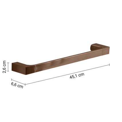 Gedy - PIRENEI fali törölközőtartó 45 cm bronz
