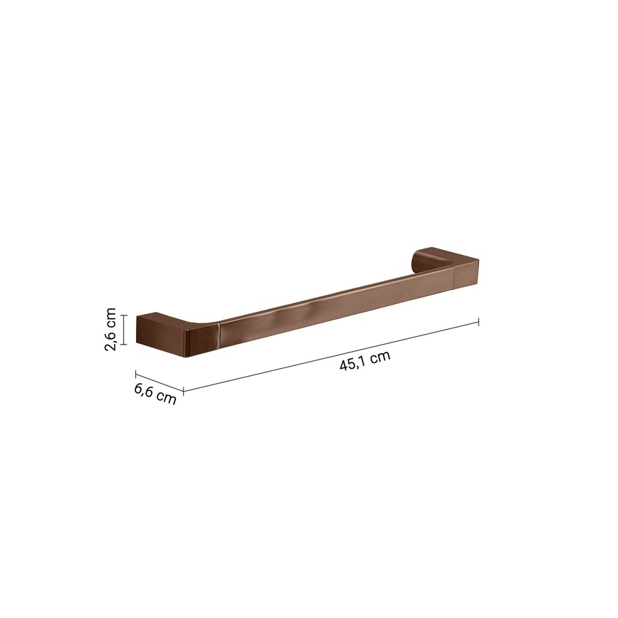 Gedy - PIRENEI fali törölközőtartó 45 cm bronz